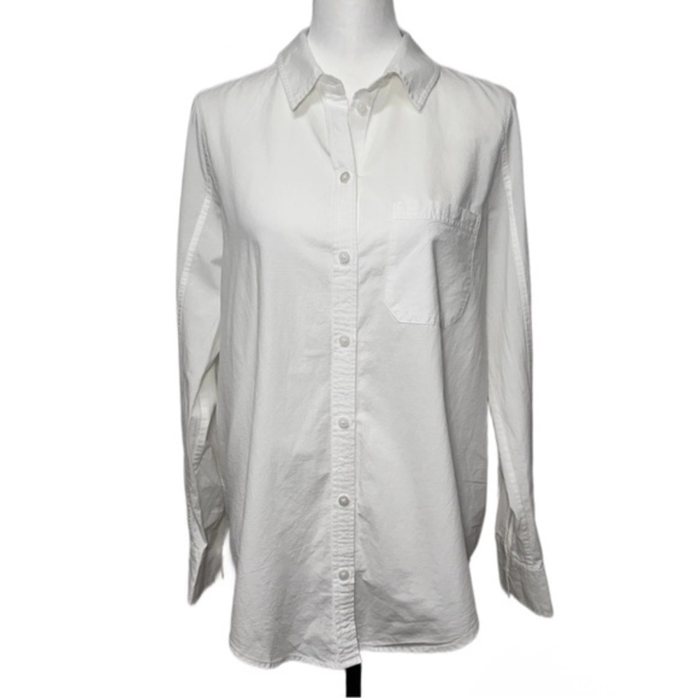 Athleta Marinwood Stripe Shirt Button‎ Down size M